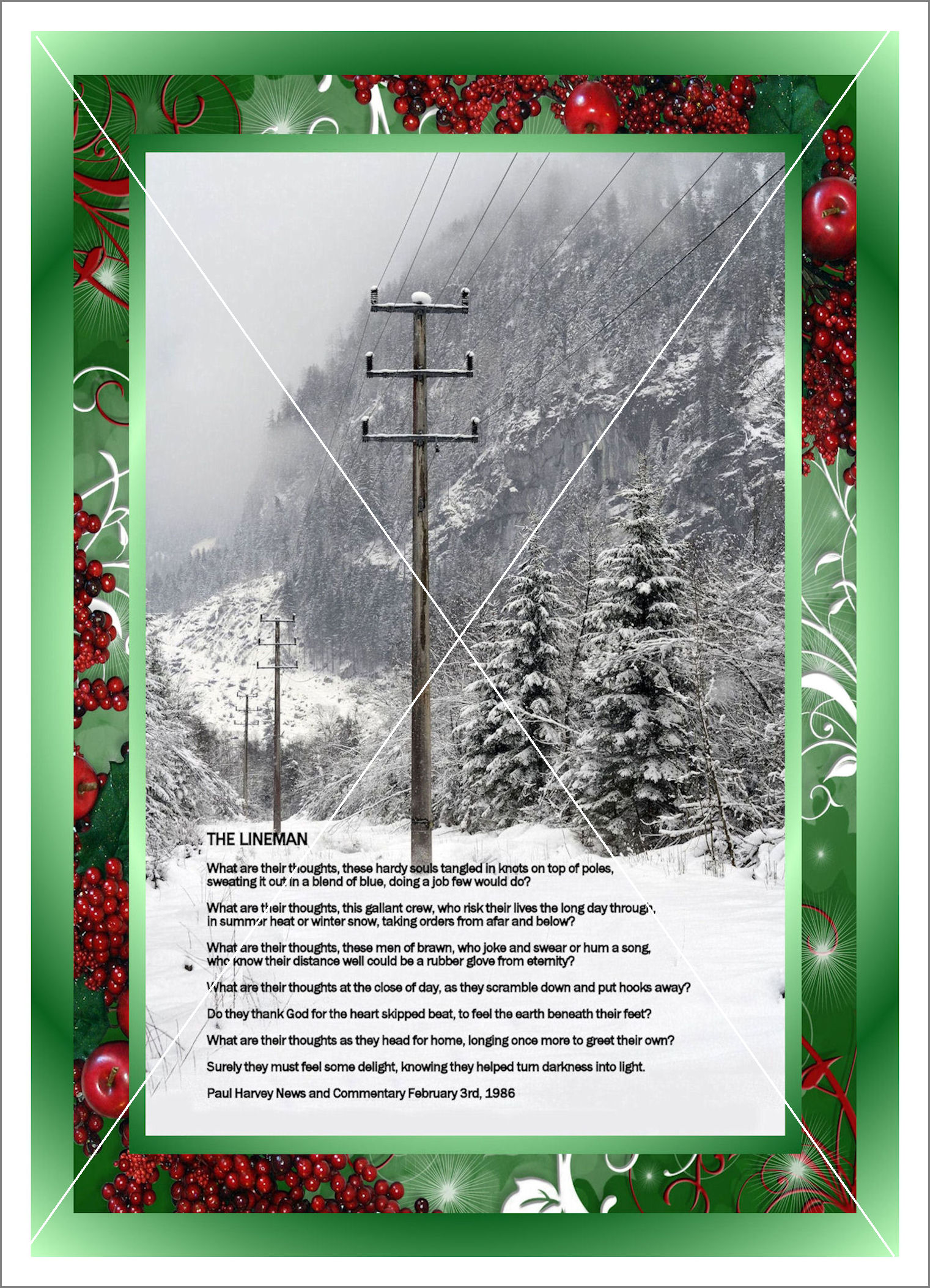 Electric Lineman Appreciation cards