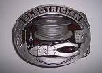 Electrician  Belt Buckle- Wire Reel Brown Enameled
