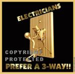 Electricians Decal:  Electricians Prefer a 3-Wa...