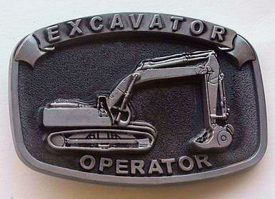 Excavator Operator Belt Buckle - Nice gift for the crew!