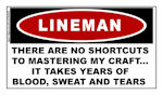 LINEMAN STICKER:  Mastering My Craft