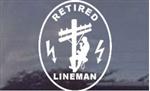Retired Lineman Window Sticker Decal