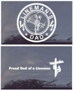 Linemans Dads Decals - Proud Parent of a Lineman?