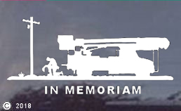 CUSTOM OR In Memoriam Fallen Lineman Memorial Decal Window Sticker