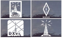 Amateur Radio Operator Decals ARO HAM Decals - B/W