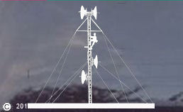 Guyed Telecommunications Tower with Climber - Decal Sticker