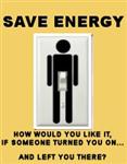 Save Energy Light Switch Decal - Black Vinyl