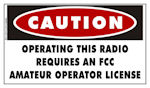 FCC STICKER for Ham Radio Operators