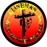 Linemans Decal - Putting Fire in the Wire Hard Hat Decal Sticker TWO SIZES