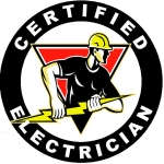 Certified Electrician Hard Hat Decal