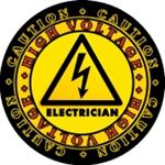 CAUTION! High Voltage Electrician Decal - TWO Sizes