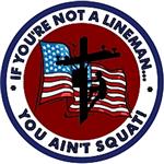 If You're Not a Lineman, You're Not Squat!  Decal