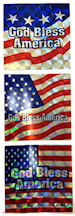 Set of 5 God Bless America FLAG Metallic Hardhat Decals