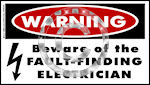 TNT: Beware of the Fault Finding Electrician  Sticker