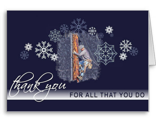 Thank a Lineman Holiday Greeting Cards. A thoughtful way way to show your appreciation for a power lineman