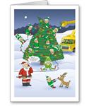 Santa's Stooges Electric Company Contractor Christmas Cards