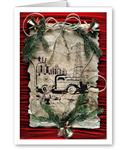 Transmission Line Cowboys Vintage Style Holiday Greeting Cards