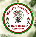 YOUR NAME, CALL SIGN: Worlds Greatest Ham Radio Operator Christmas Ornament