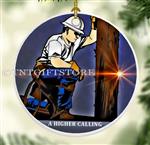 A Higher Calling: Lineman Christmas Tree Orname...