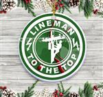 TO THE TOP: Electric Lineman Christmas Tree Ornament Gift