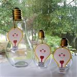 Glass Light Bulb Candy Jar Container - Three Sizes!