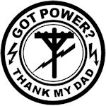 Got Power? Thank My Dad Temporary Tattoo - Line...
