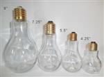 Glass Light Bulb Candy Jar Container - Three Sizes Lightbulb Jars