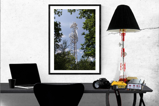 Cell Tower Mast Communications Art Poster/Print 11x17