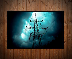 As the Storm Rolls In - Transmission Line Print 11 x 17