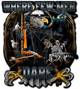 LARGE 14 X 17 Where Few Men Dare T&D Electric Lineman Metal Sign Gift 