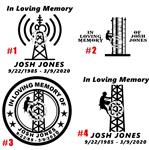 Tower Climber-Tech Memorial Decal Sticker FOUR CHOICES