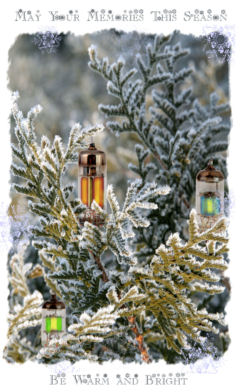 Radio tubes nestled in a beautiful cedar tree...sending warm memories of Christmas' past....